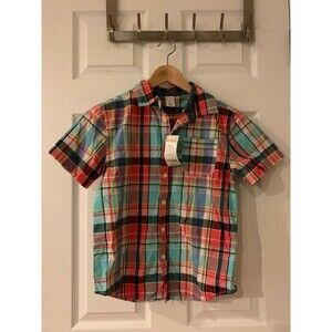 Gymboree Boys Plaid button up Shirt Size 10/12